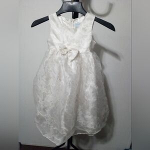 Charming Ivory Kids Dress with Bow